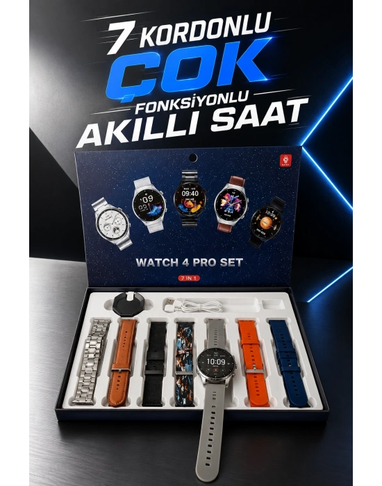 Akıllı Saat 7 Kordonlu Yeni Nesil Arama Cevaplayan Çok Fonksiyonlu