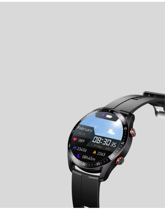 ® Akıllı Saat Amoled Ekran Metal Ve Deri Kordonlu Uyku ve Sağlık Takibi Titreşimli