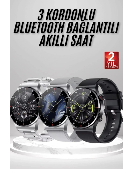 Akıllı Saat Çoklu Kordon Seçeneği Amoled Ekran Çok Fonksiyonlu Bluetooth Bağlantılı