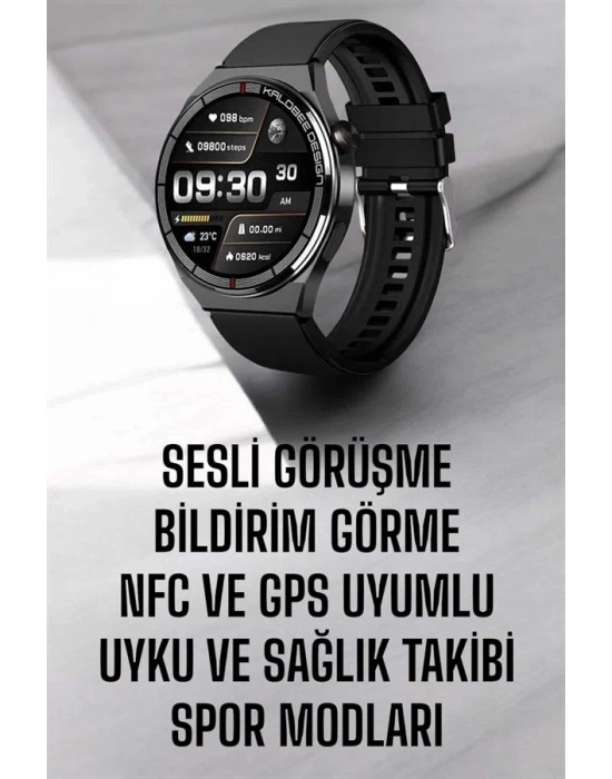 ® Akıllı Saat Nabız Sensörlü Bildirim Görebilen Spor Modları GPS Takibi