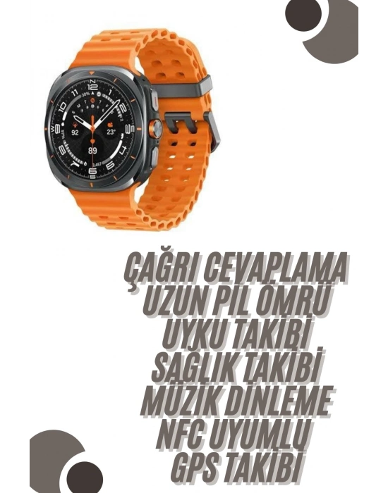 Akıllı Saat Unısex Zarif Görünümlü Titanyum Kasa Amoled Ekran Müzik Dinleme