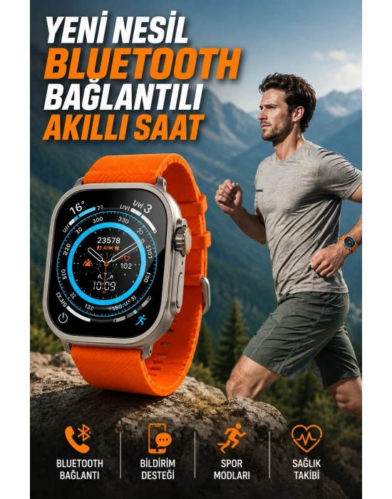 Akıllı Saat Uyku ve Spor Takibi Yeni Nesil Bluetooth Bağlantılı Amoled Ekran