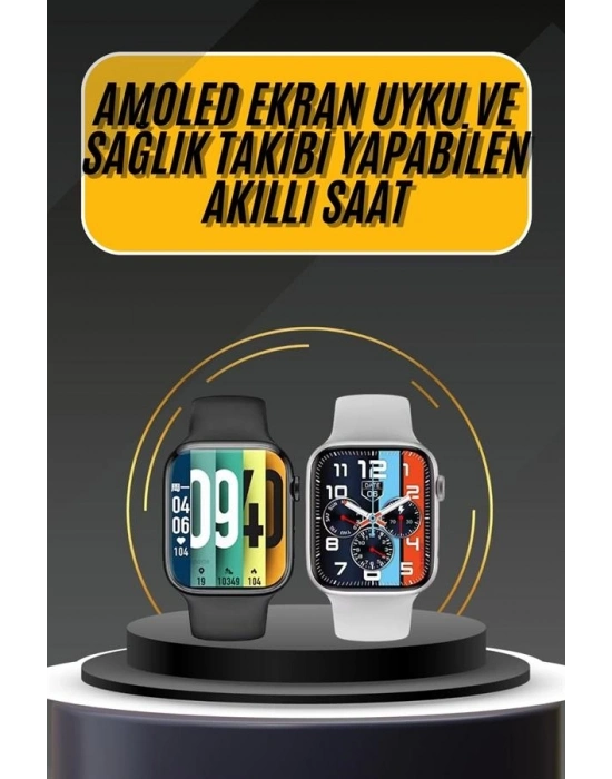 ® Akıllı Saat Yeni Nesil Android ve İOS Uyumlu Titreşim Modlu Alarm Kronometre