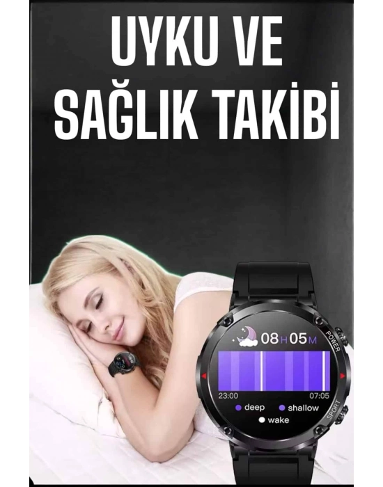 Akıllı Saat Yeni Nesil Bluetooth Bağlantılı Uyku ve Sağlık Takibi NFC ve GPS