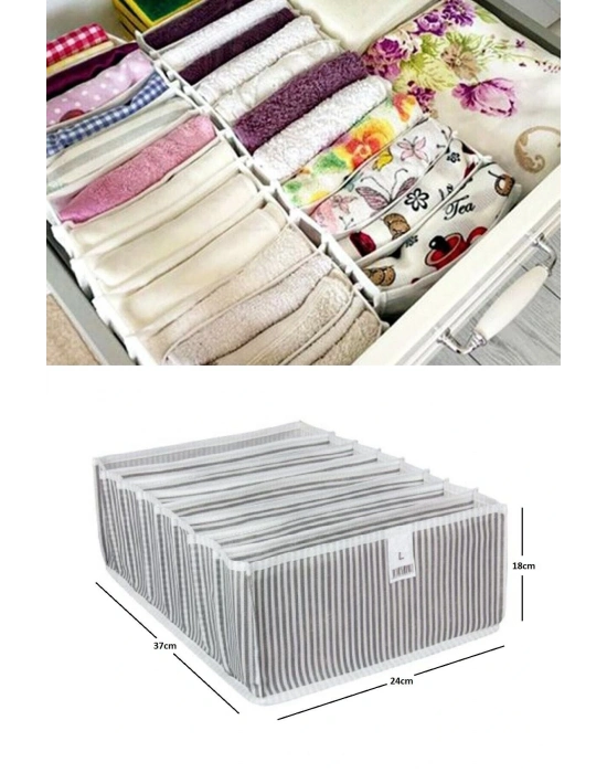 Akordiyon Çekmece  Düzenleyici Organizer 8 Gözlü L Beden Çorap Çamaşır Havlu Düzenleyici