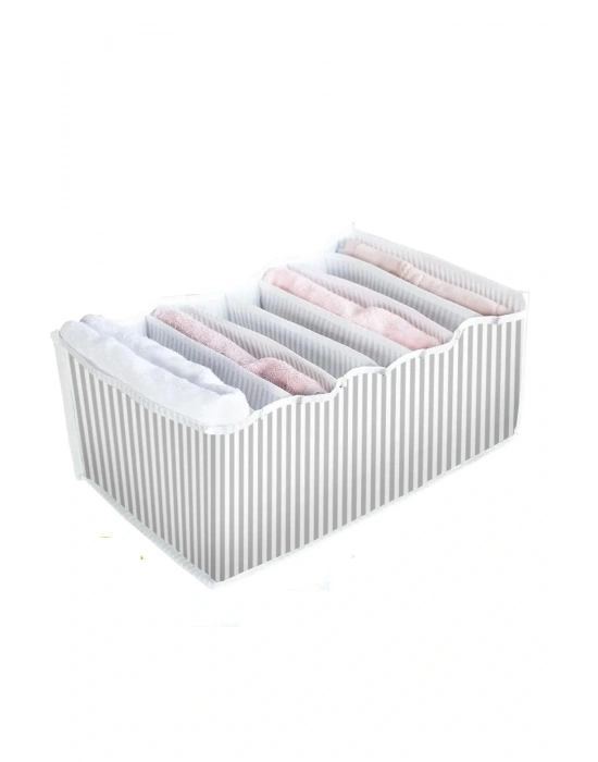 Akordiyon Çekmece  Düzenleyici Organizer 8 Gözlü L Beden Çorap Çamaşır Havlu Düzenleyici