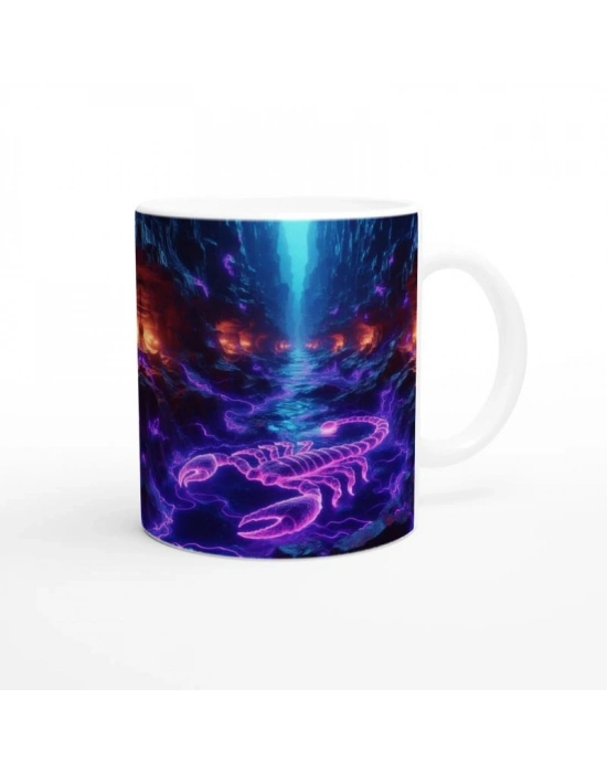 Akrep Burcu Baskılı Kahve Kupası - Astral Denizaltı Dünyası Vs1