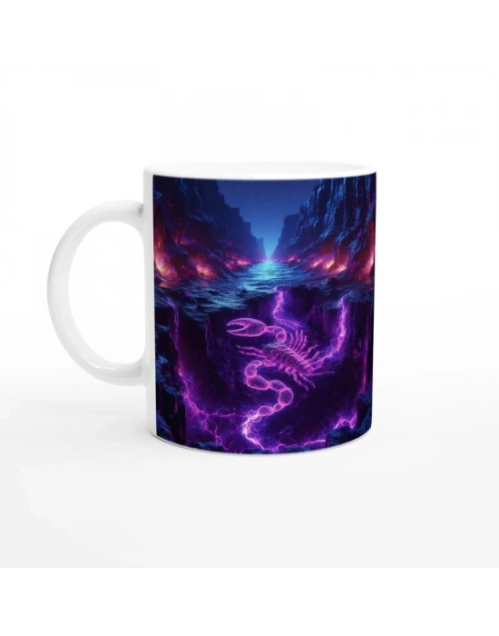 Akrep Burcu Baskılı Kahve Kupası - Astral Denizaltı Dünyası Vs2