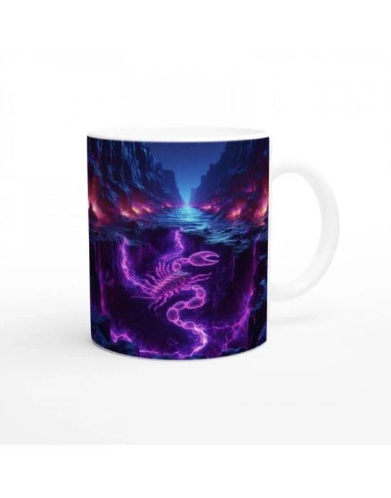 Akrep Burcu Baskılı Kahve Kupası - Astral Denizaltı Dünyası Vs2