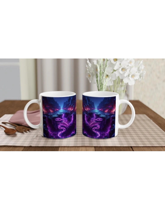 Akrep Burcu Baskılı Kahve Kupası - Astral Denizaltı Dünyası Vs2