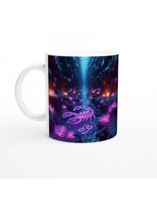 Akrep Burcu Baskılı Kahve Kupası - Astral Denizaltı Dünyası Vs3