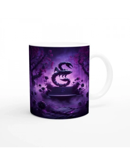 Akrep Burcu Baskılı Kahve Kupası - Ay ışığında Zodyak Bahçesi Vs1