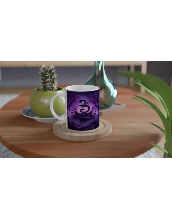 Akrep Burcu Baskılı Kahve Kupası - Ay ışığında Zodyak Bahçesi Vs1