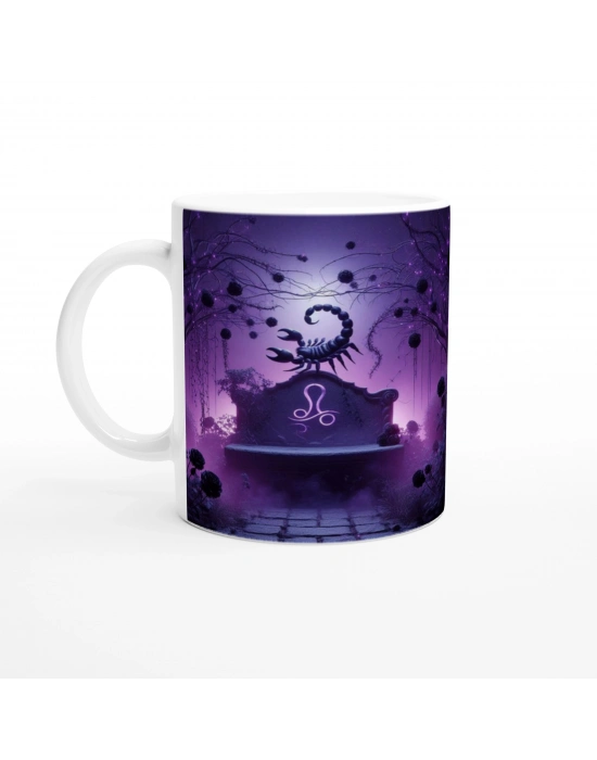 Akrep Burcu Baskılı Kahve Kupası - Ay ışığında Zodyak Bahçesi Vs4