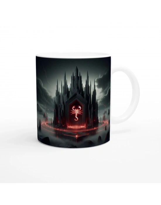 Akrep Burcu Baskılı Kahve Kupası - Burçlar Krallığı Şatosu Vs4