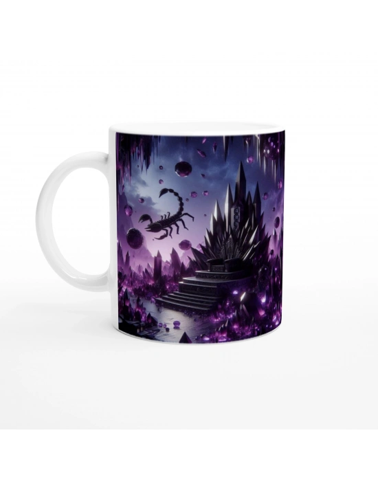 Akrep Burcu Baskılı Kahve Kupası - Büyülü Kristal Mağarası Temalı Vs2