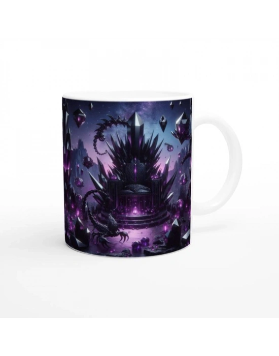 Akrep Burcu Baskılı Kahve Kupası - Büyülü Kristal Mağarası Temalı Vs4