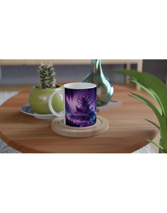 Akrep Burcu Baskılı Kahve Kupası - Elementsel Doğa Krallığı Temalı Vs1