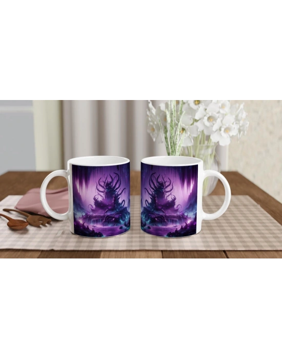 Akrep Burcu Baskılı Kahve Kupası - Elementsel Doğa Krallığı Temalı Vs1