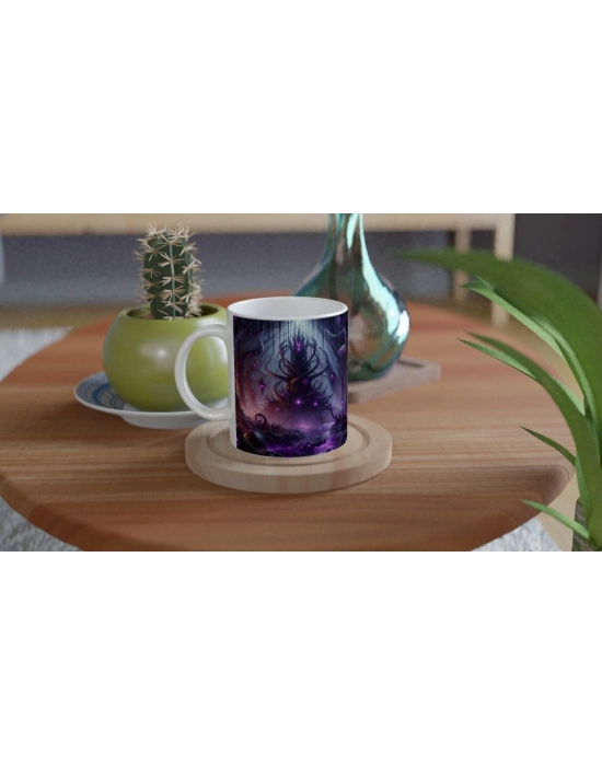 Akrep Burcu Baskılı Kahve Kupası - Elementsel Doğa Krallığı Temalı Vs2