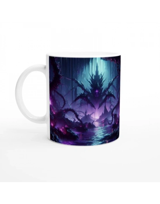 Akrep Burcu Baskılı Kahve Kupası - Elementsel Doğa Krallığı Temalı Vs4