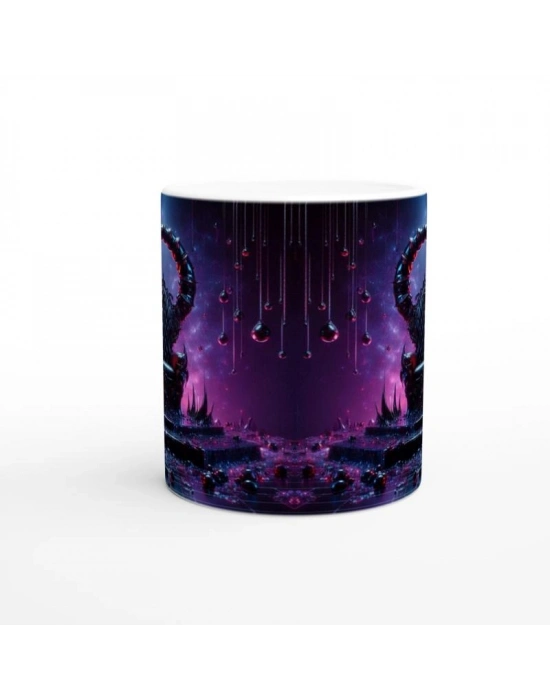 Akrep Burcu Baskılı Kahve Kupası - Galaktik Taht Odası Temalı Vs4