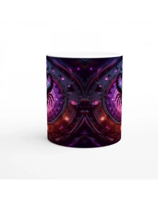 Akrep Burcu Baskılı Kahve Kupası - Zamanın Çarkları Astroloji Mekanizması Vs1