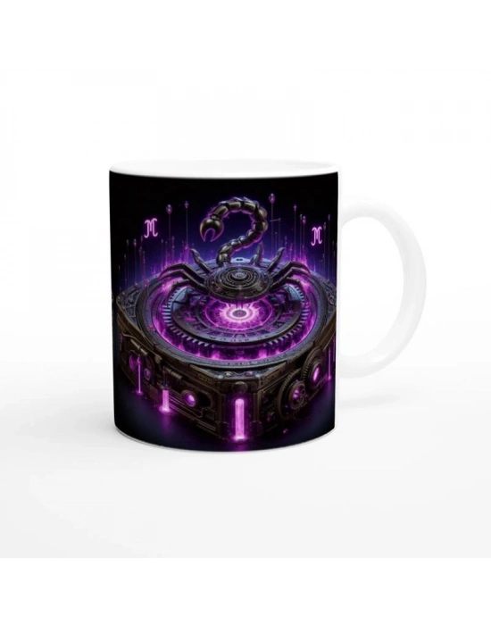 Akrep Burcu Baskılı Kahve Kupası - Zamanın Çarkları Astroloji Mekanizması Vs2