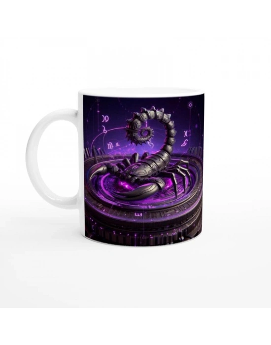Akrep Burcu Baskılı Kahve Kupası - Zamanın Çarkları Astroloji Mekanizması Vs4