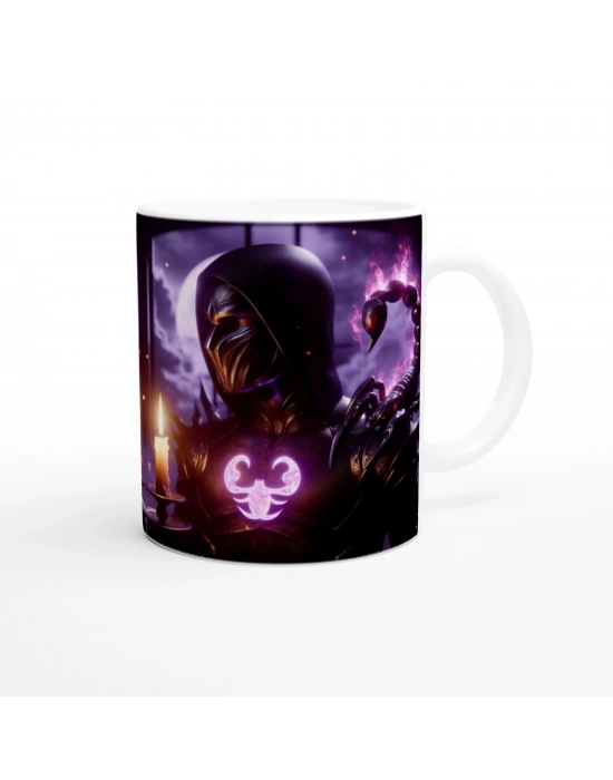 Akrep Burcu Baskılı Kahve Kupası - Zodyak Maskeli Balo Vs3