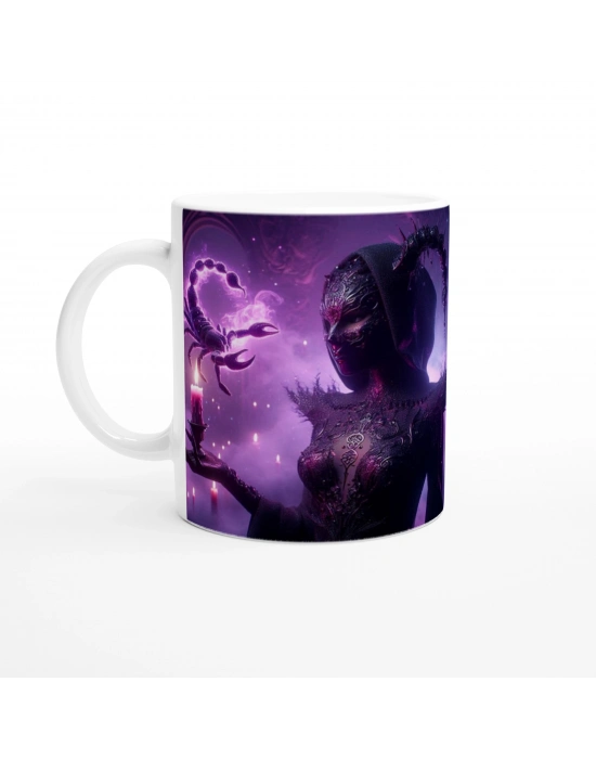 Akrep Burcu Baskılı Kahve Kupası - Zodyak Maskeli Balo Vs4