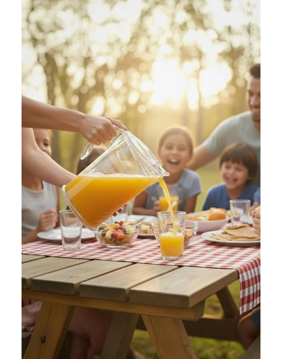 Akrilik 2 Lt Şeffaf Sürahi (Buzdolabı Kapak Rafına Sığar)