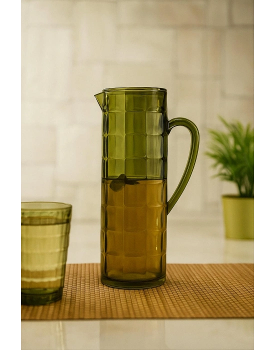 Akrilik Allegra 1,5 Lt Koyu Yeşil Sürahi (Buzdolabı Kapak Rafına Sığar)