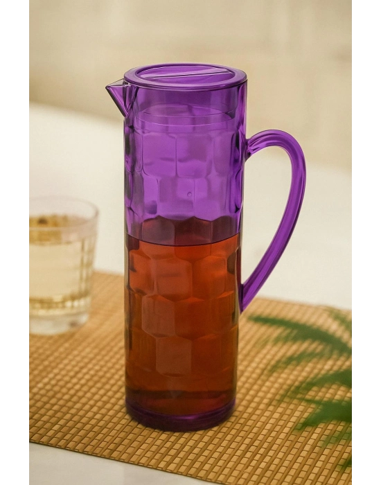 Akrilik Allegra 1,5 Lt Mor Sürahi (Buzdolabı Kapak Rafına Sığar)