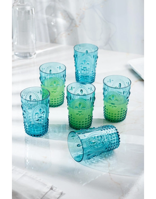 Akrilik Aquamarin Tekli Kısa Bardak & Su Meşrubat Kahve Yanı Bardağı 400 ml ( Cam Değildir )