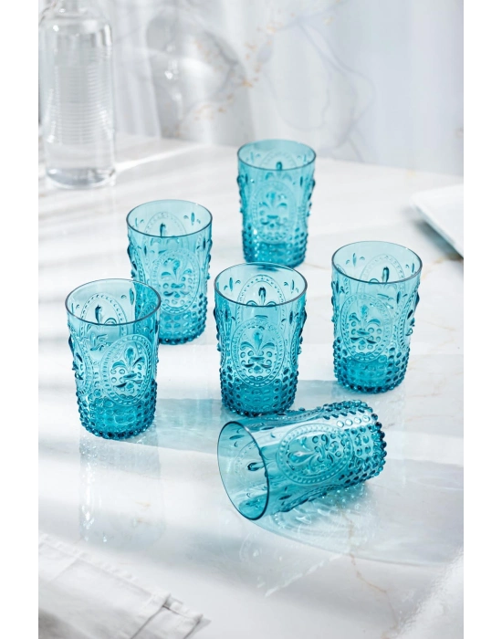 Akrilik Aquamarin Tekli Kısa Bardak & Su Meşrubat Kahve Yanı Bardağı 400 ml ( Cam Değildir )