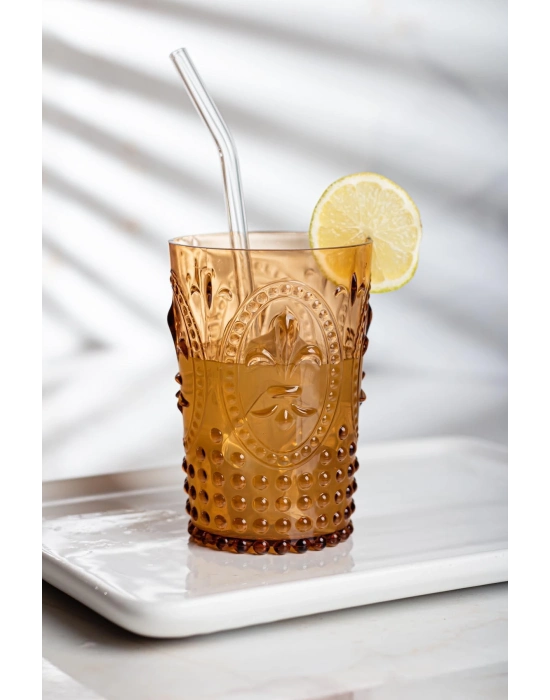 Akrilik Bal Tekli Kısa Bardak & Su Meşrubat Kahve Yanı Bardağı 400 ml ( Cam Değildir )