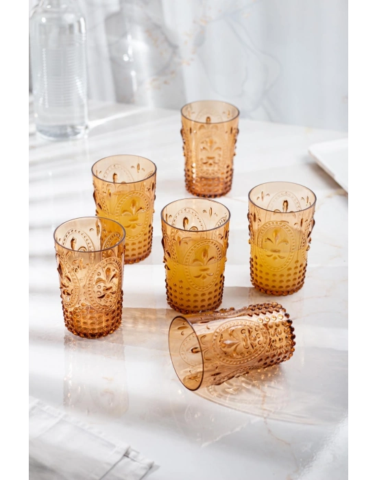 Akrilik Bal Tekli Kısa Bardak & Su Meşrubat Kahve Yanı Bardağı 400 ml ( Cam Değildir )