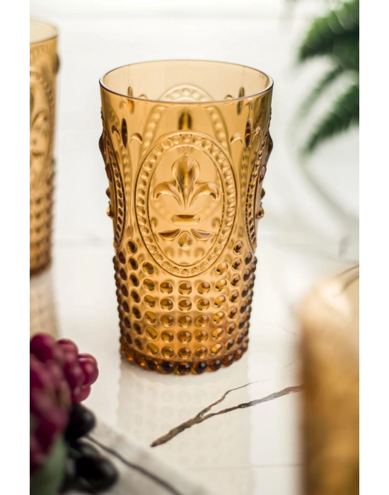 Akrilik Bal Tekli Uzun Bardak & Su Meşrubat Bardağı 750 ml ( Büyük Boy & Cam Değildir )