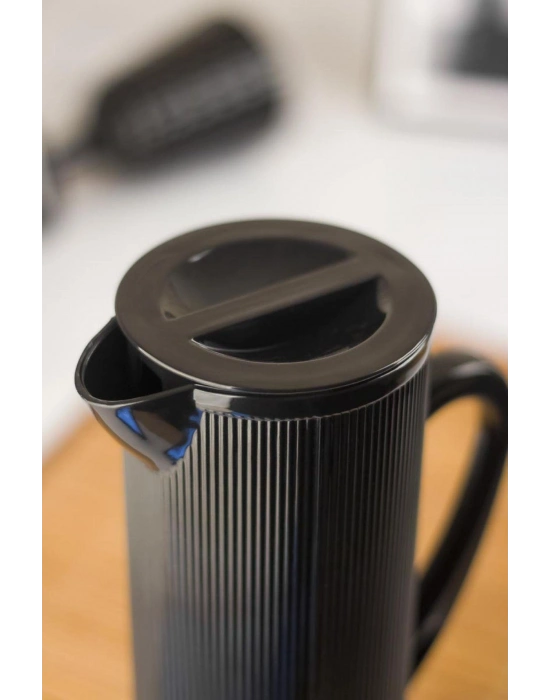 Akrilik Barok 1,5 Lt Siyah Sürahi (Buzdolabı Kapak Rafına Sığar)