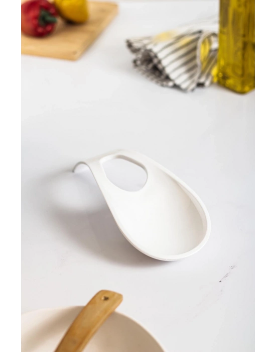 Akrilik Beyaz Tezgah Üstü Kirli Kaşıklık & Kepçe Altlığı