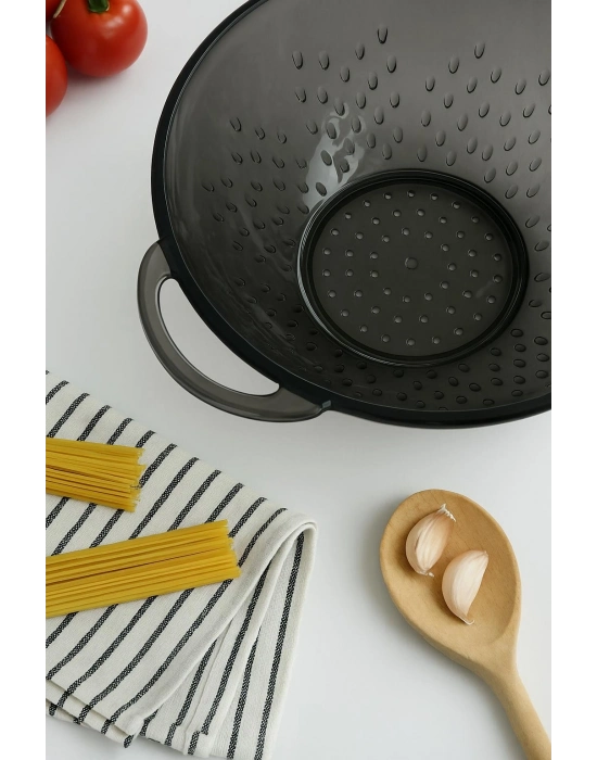 Akrilik Füme Makarna Süzgeçi & Sebze Meyve Süzgeçi