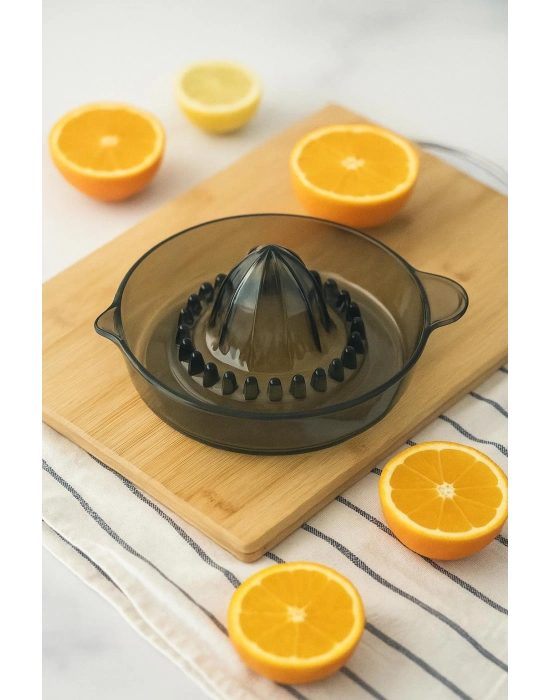 Akrilik Füme Narenciye Limon & Portakal Sıkacağı Pratik Portakal Sıkacağı