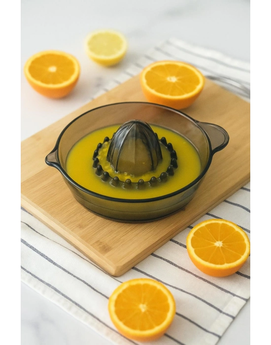 Akrilik Füme Narenciye Limon & Portakal Sıkacağı Pratik Portakal Sıkacağı