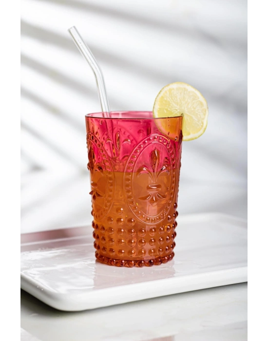 Akrilik Kırmızı Tekli Kısa Bardak & Su Meşrubat Kahve Yanı Bardağı 400 ml ( Cam Değildir )