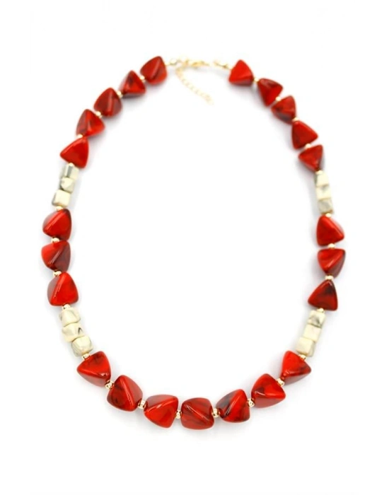 Akrilik Kolye - Kırmızı