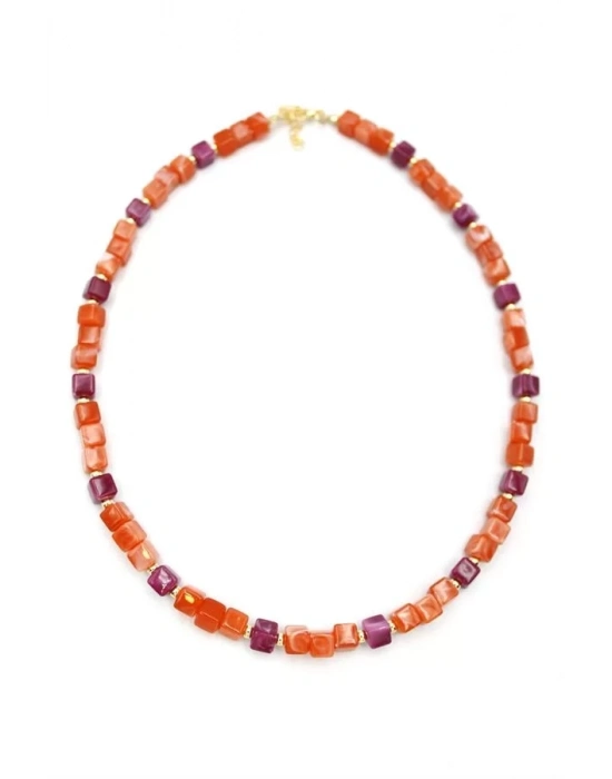 Akrilik Kolye - Turuncu