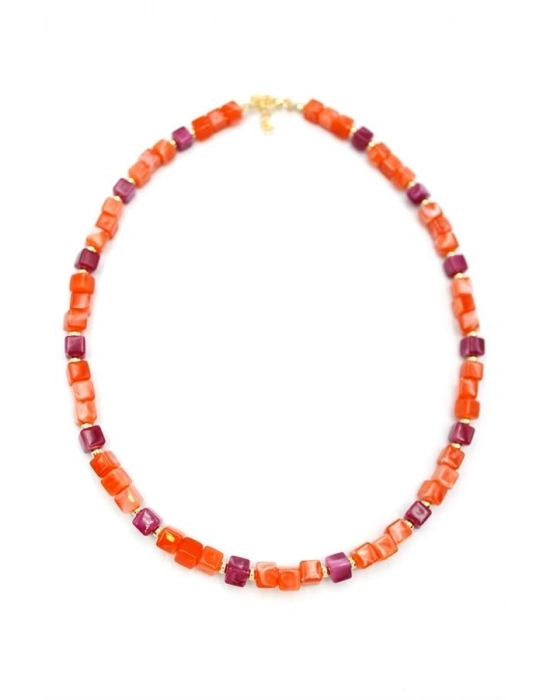 Akrilik Kolye - Turuncu