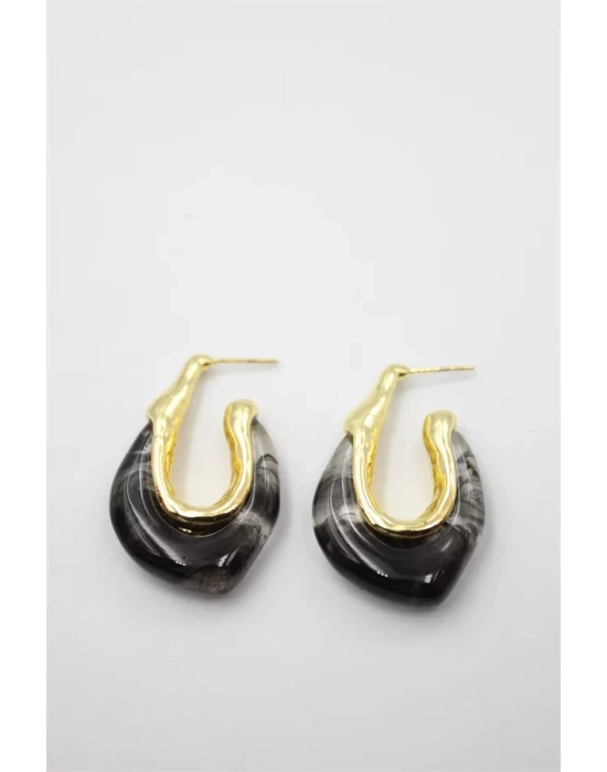 Akrilik Küpe - Siyah