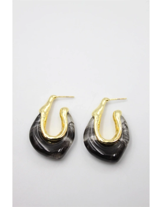 Akrilik Küpe - Siyah